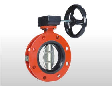 Handle & Worm Gear Operated Wafer Type Double Flange Butterfly Valve Manufacturer